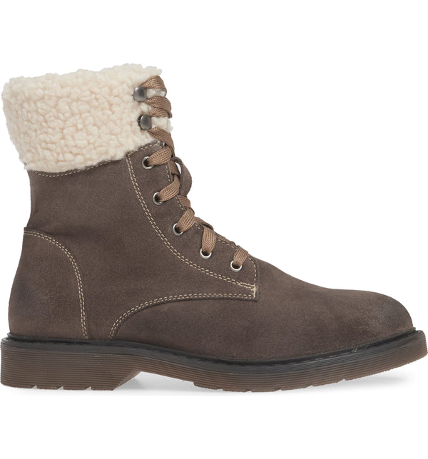 Dillon Grey Fleece Cuff Lace Up Boot - B.O.G. Collective