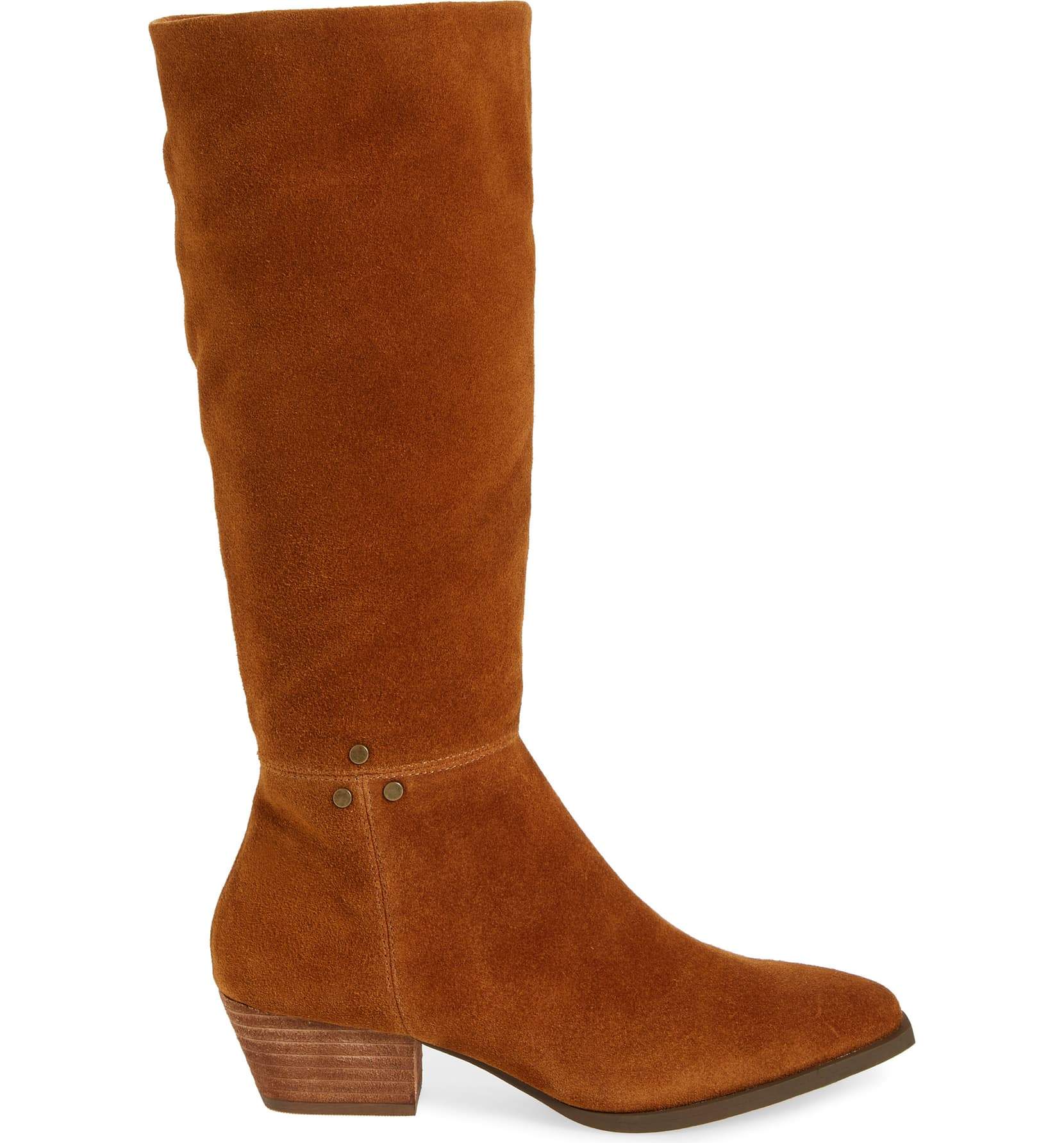 rust knee high boots