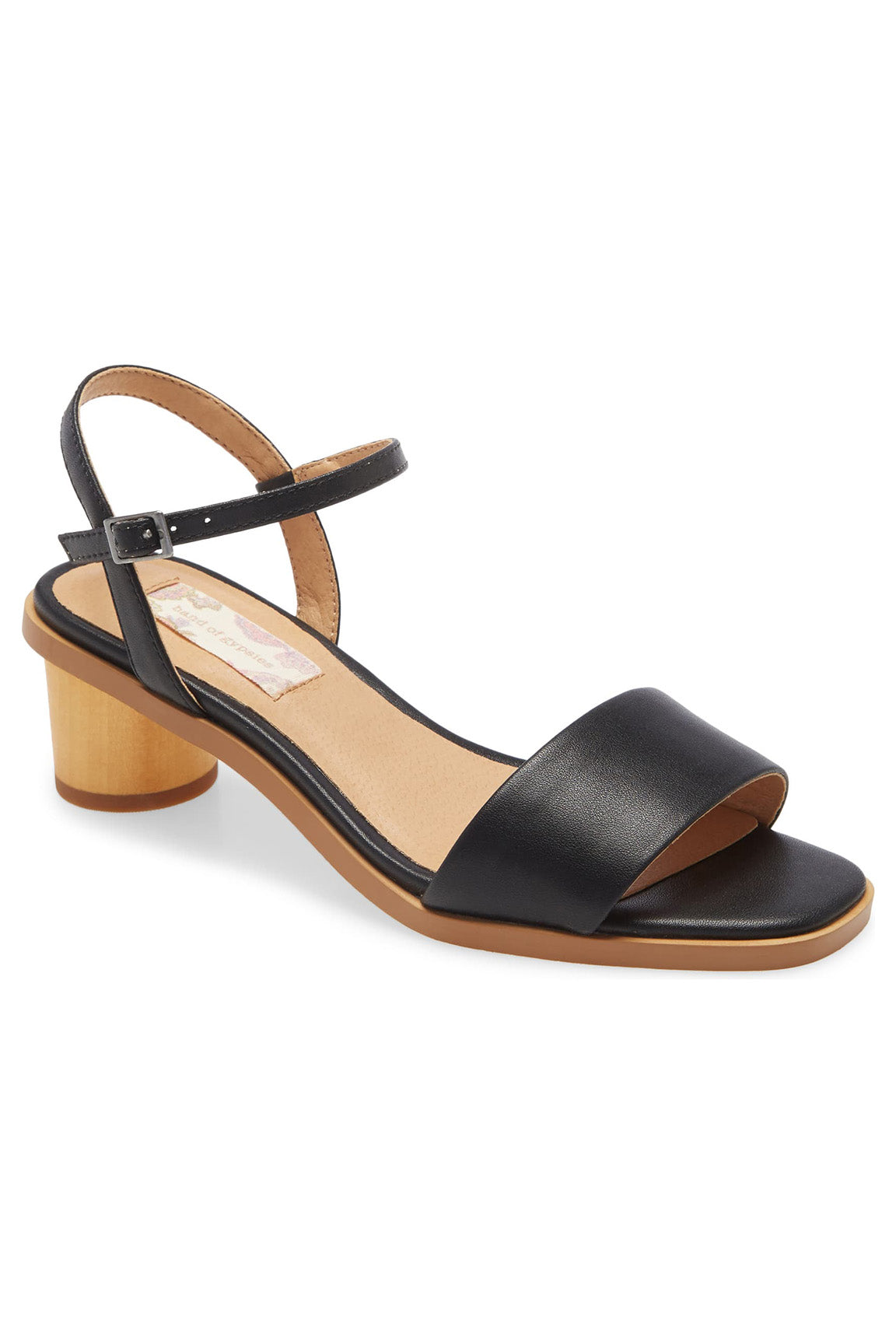 black block heel sandal