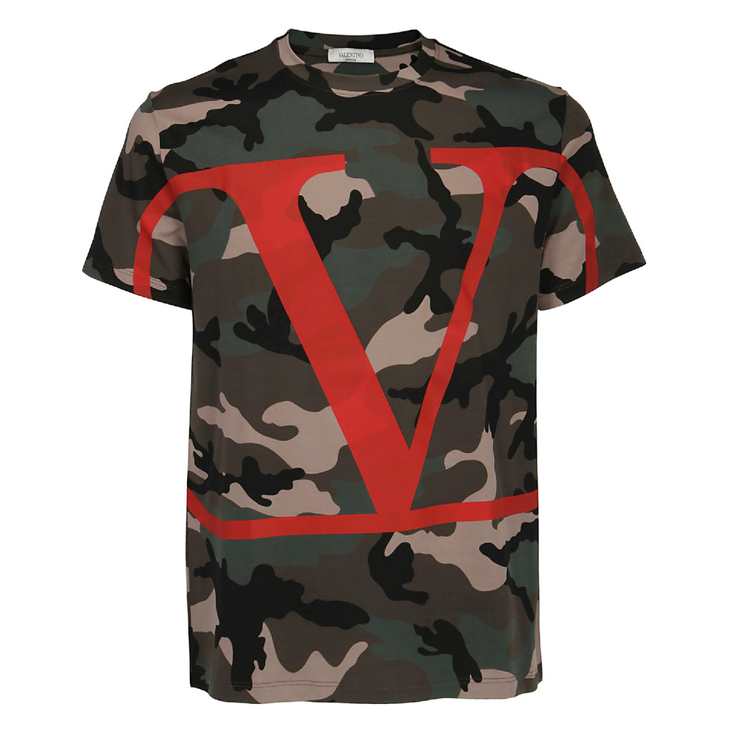 valentino green camo t shirt