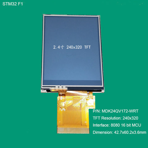 2.4 inch TFT LCD display modules ,240X320 with MCU interface resistive touch screen