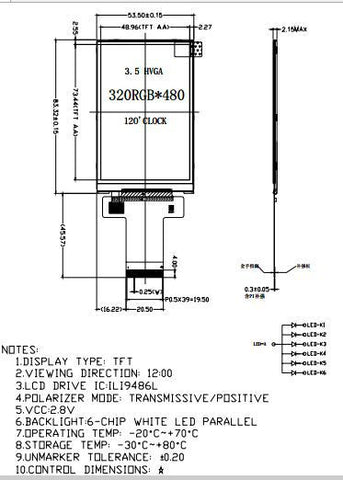 3.5 SPI TFT LCD display from SKYLCD