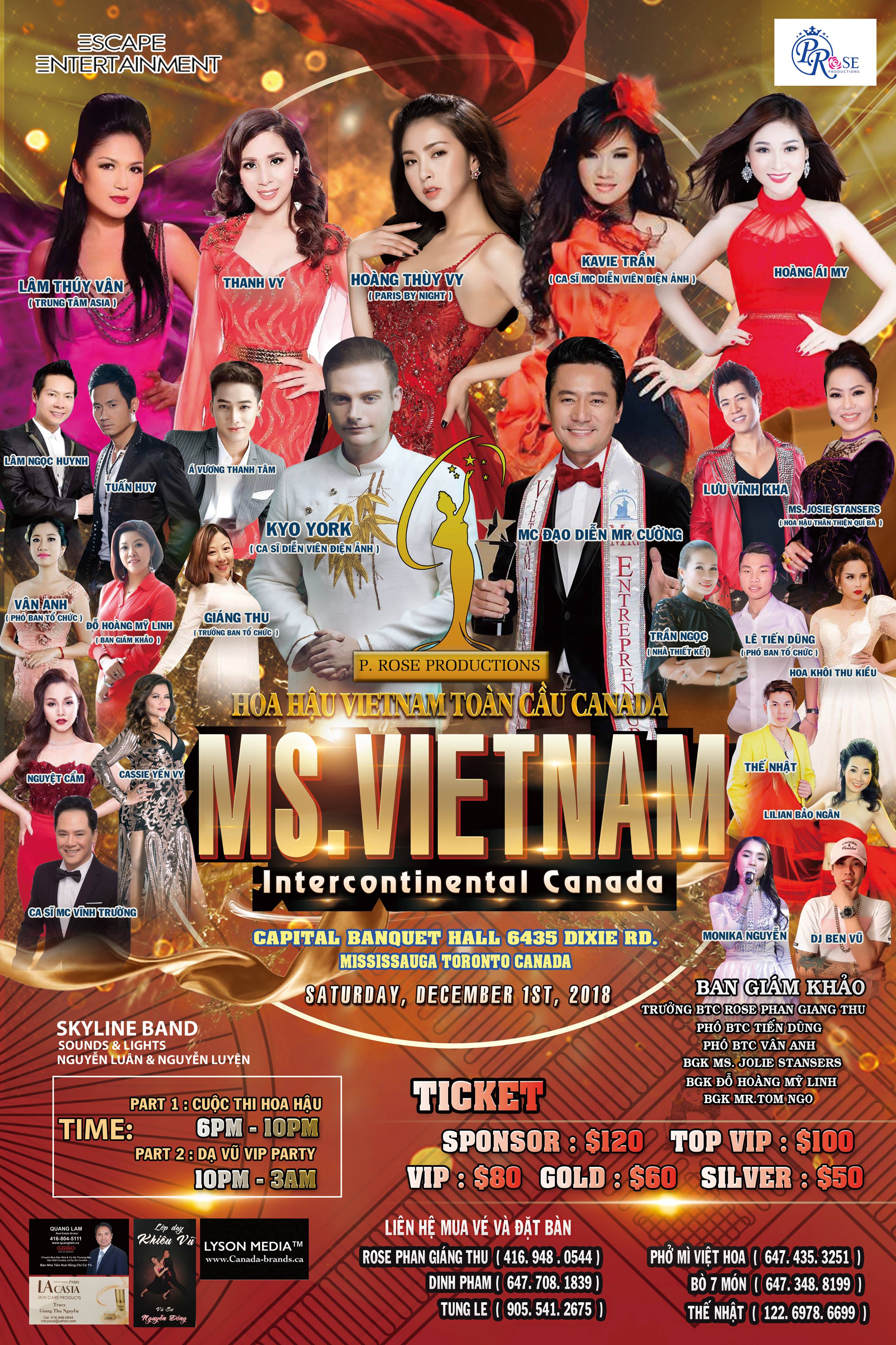 Ms. Vietnam Intercontinental Canada in Toronto 