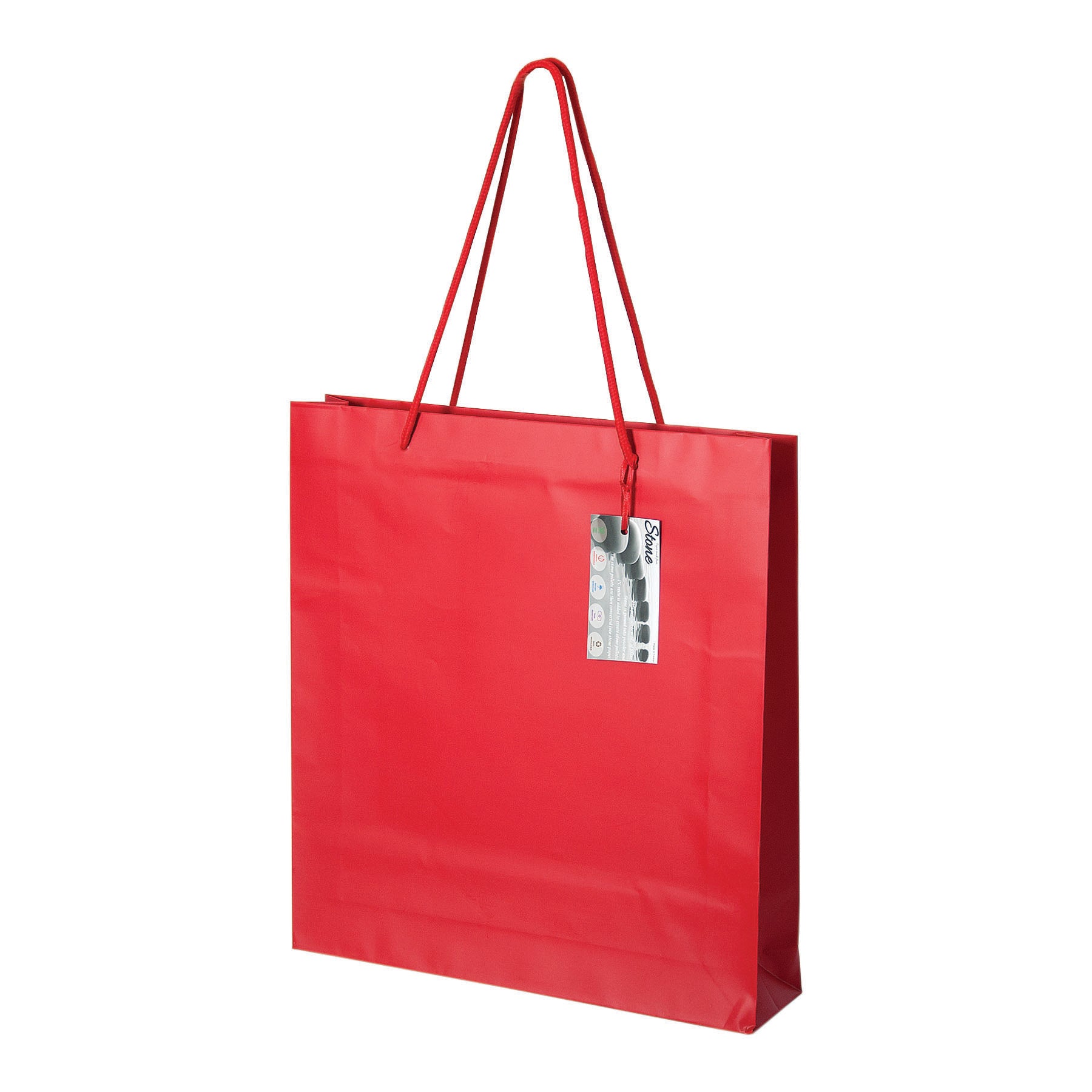 red Stone Paper Tote