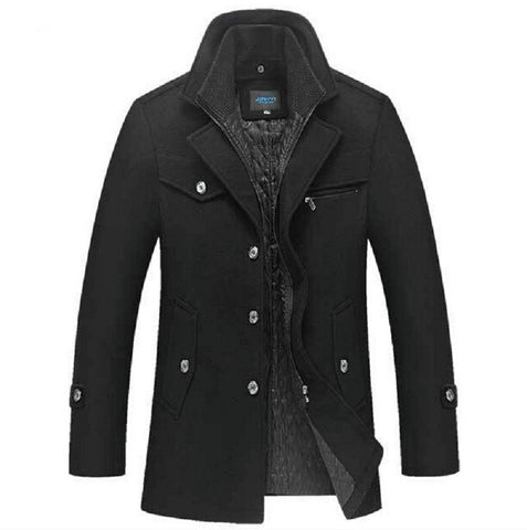 Wool Long Coat Men Black Winter Jacket Men Casual Mens Coats Overcoats  Outwear Woolen Male Jackets Sobretudo Kj263 S S En S - Wool & Blends -  AliExpress