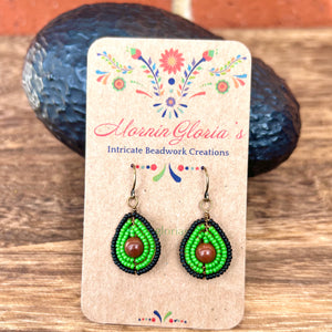 Teeny Tiny Beaded Avocado Earrings - MorninGloria's
