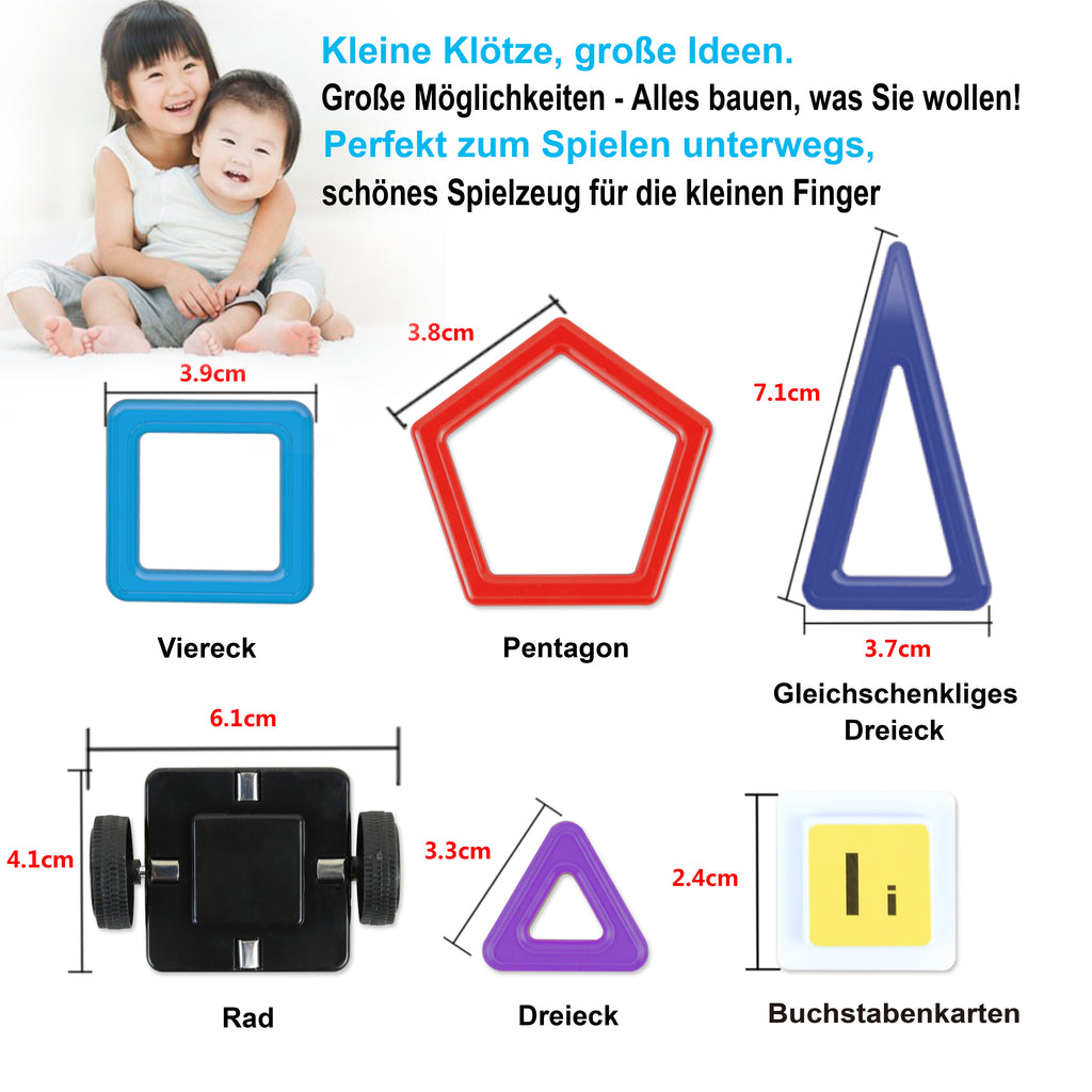 plastic magnetic building shapes