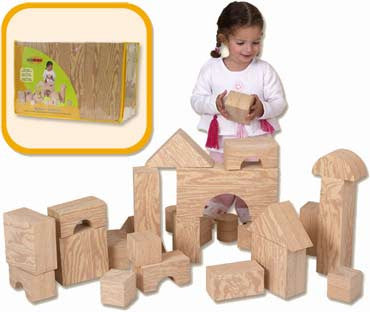 large wood building block set
