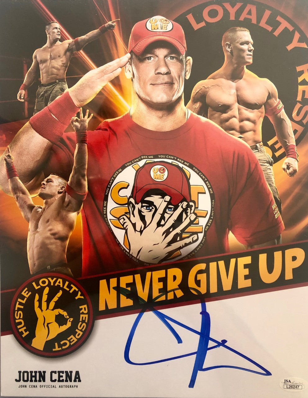 WWE John Cena 11x14 Signed Photo Official Autograph JSA certified