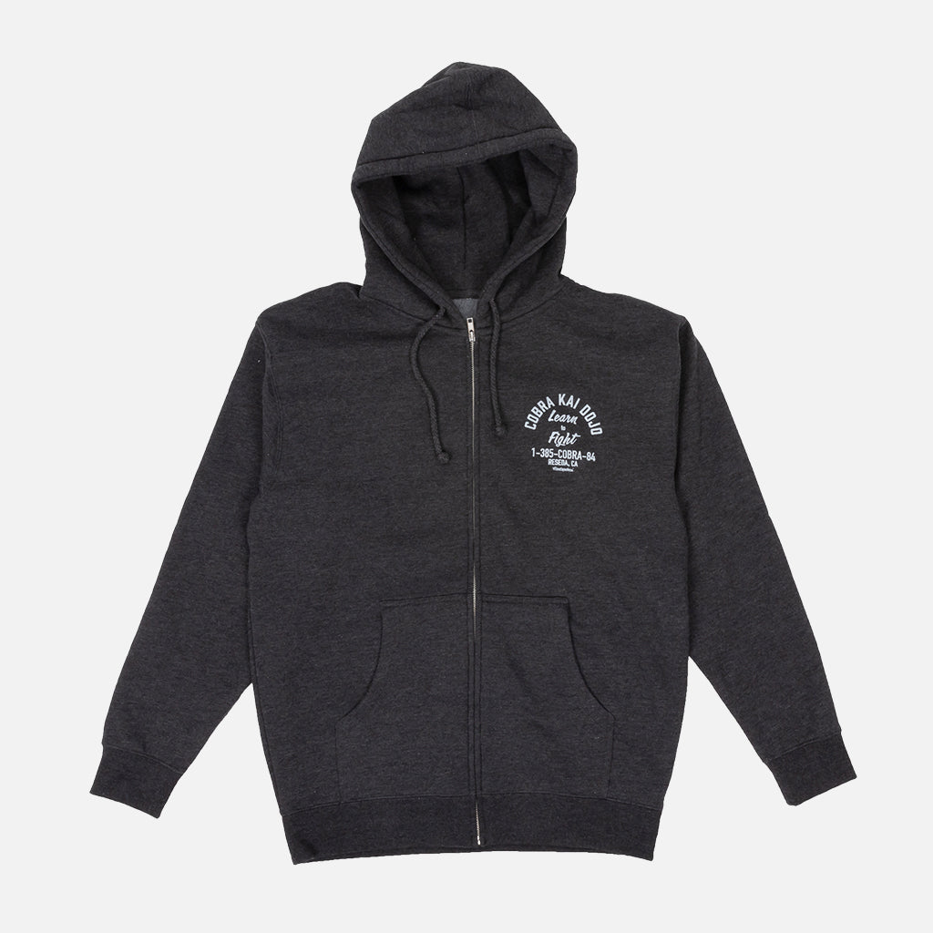 Cobra Kai Learn To Fight Zip Hoodie Contenders Clothing