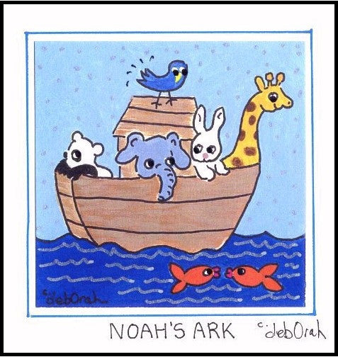 Noah S Ark Bible Story Animals Framed Square Art Print Art By Deborah