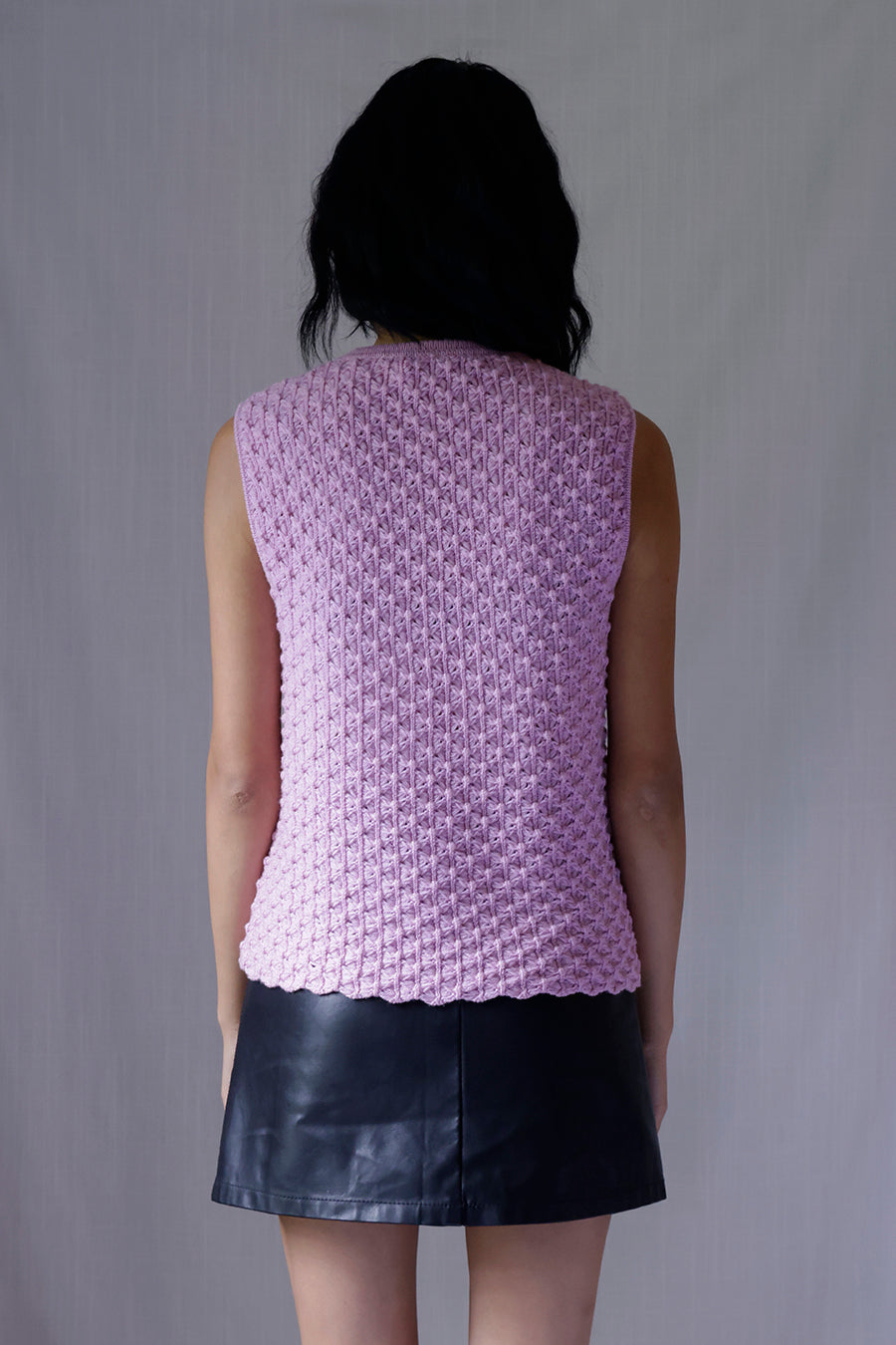 Vintage Yves Saint Laurent Lilac Knit Vest