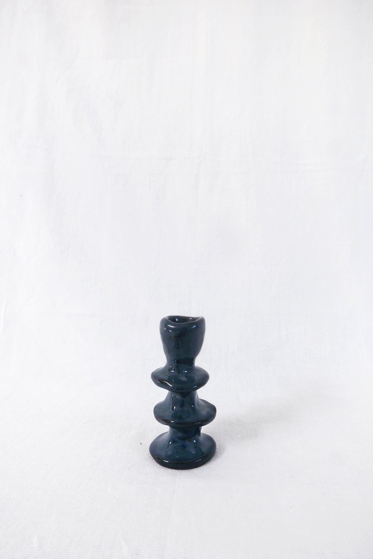 Jade Paton Candle Holders in Midnight Glaze