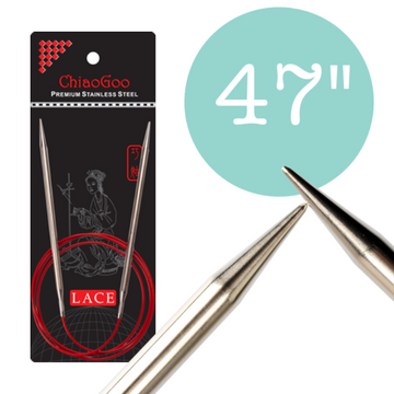 ChiaoGoo RED Lace 40 inch (100 cm) Premium Stainless Steel Circular  Knitting Needles