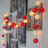 5m 20 Rattan Balls Lights Led String Holiday Christmas - ePeriodLED