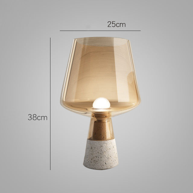 glass bedside lamps