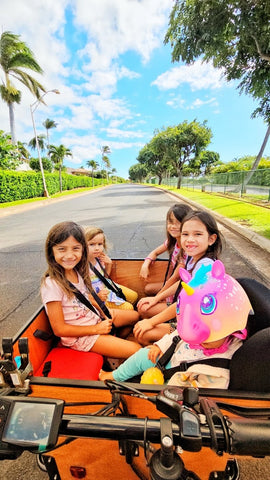 Aubrey and her kids in Preschool Bunch Bike