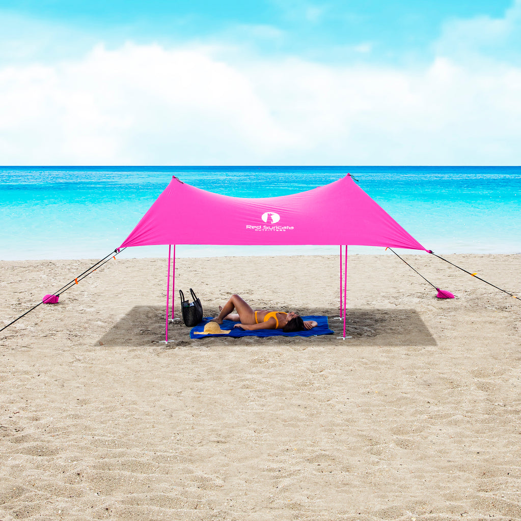 Pink Lycra Beach Sun Shade Canopy Tent! - NEW & IMPROVED ...