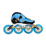 4 wheel 100mm speed skate blue