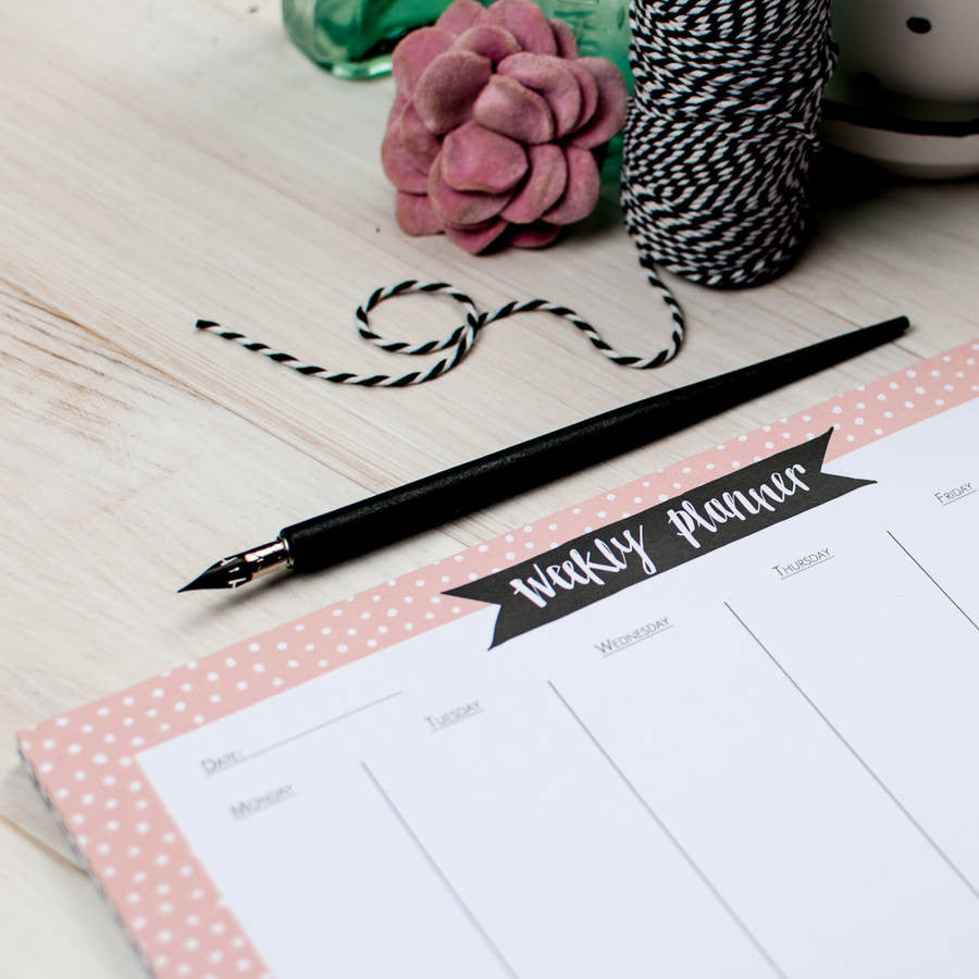 Inky Floral Weekly Planner Desk Pad – Betty Etiquette