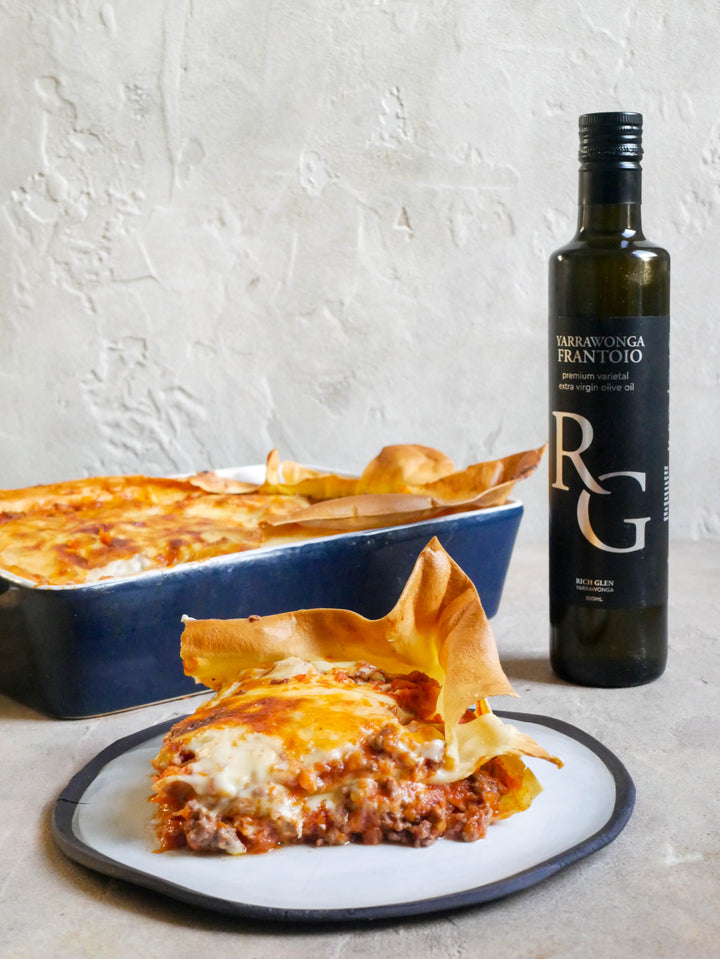 Lasagna with Ragu and Bechamel Sauce – Rich Glen Olive Estate