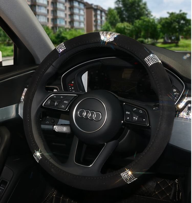 black-steering-wheel-covers-with-crystal-diamonds