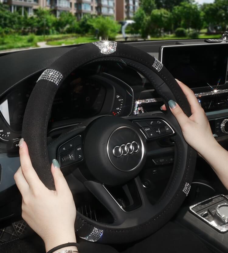 black-steering-wheel-covers-with-crystal-diamonds