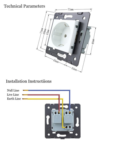 wall socket parts