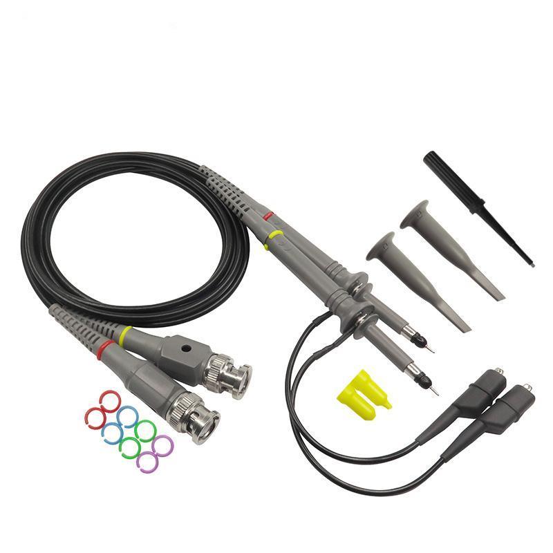 2PCS Oscilloscope Probe Kit DC-100MHz Scope Clip Test Probe 100MHz P6100 For Tektronix HP X1/X10