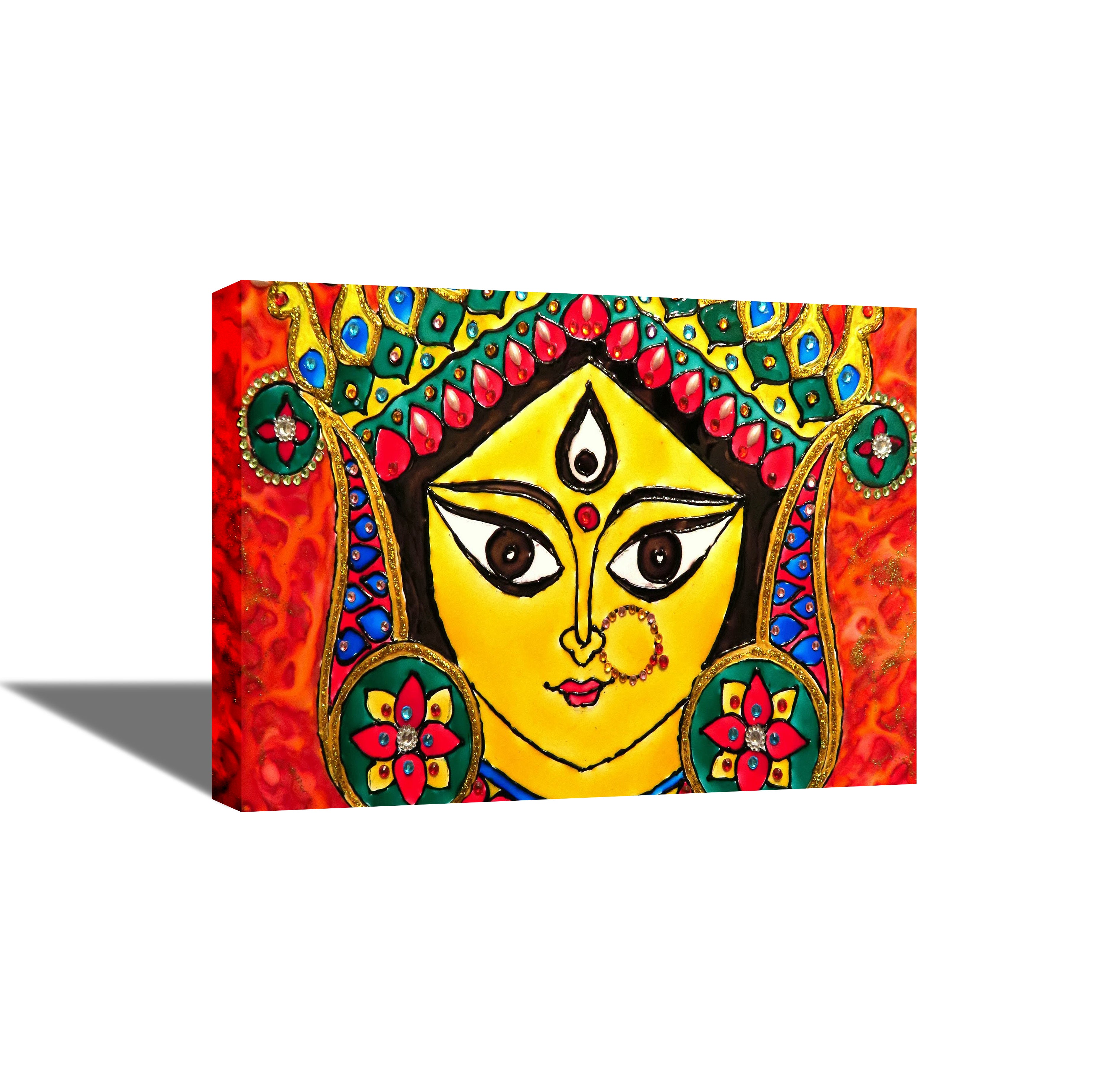 Maa Durga Drawing Oil Pastel | Maa Durga Face Drawing Easy Step by Step |  Navratri Special Drawing - YouTube