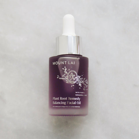 A naturally purple facial oil that balances and supports the skin.