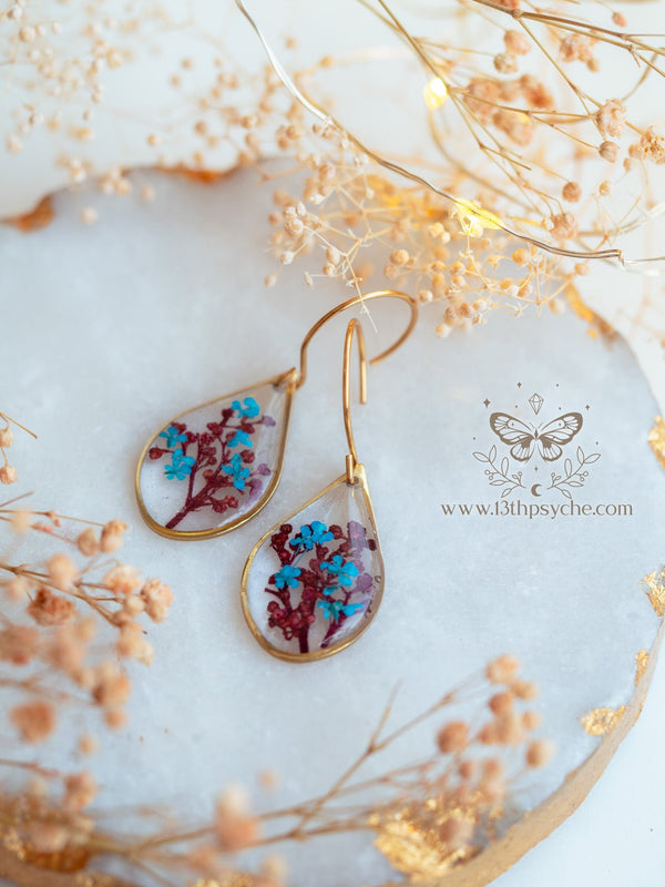 Pendientes de flores naturales – Popupchic