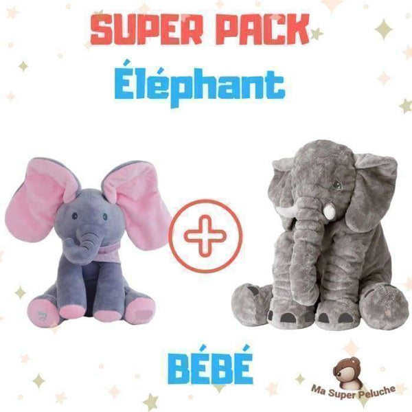 Ma Super Peluche Pack Elephants Bebe Animaux Badge Onsale Bebe Cadeau Elephant