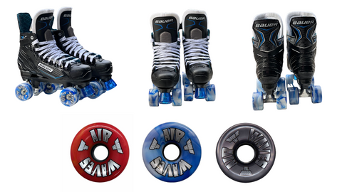 Bauer X-LP Quad Roller Skates with Airwaves Wheels