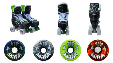 Bauer X-LS Quad Roller Skates with Airwaves Wheels | JT Skate