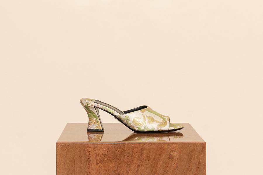 Prada Multicolor Floral Silk Brocade Mule – J A M E S | S M I T H