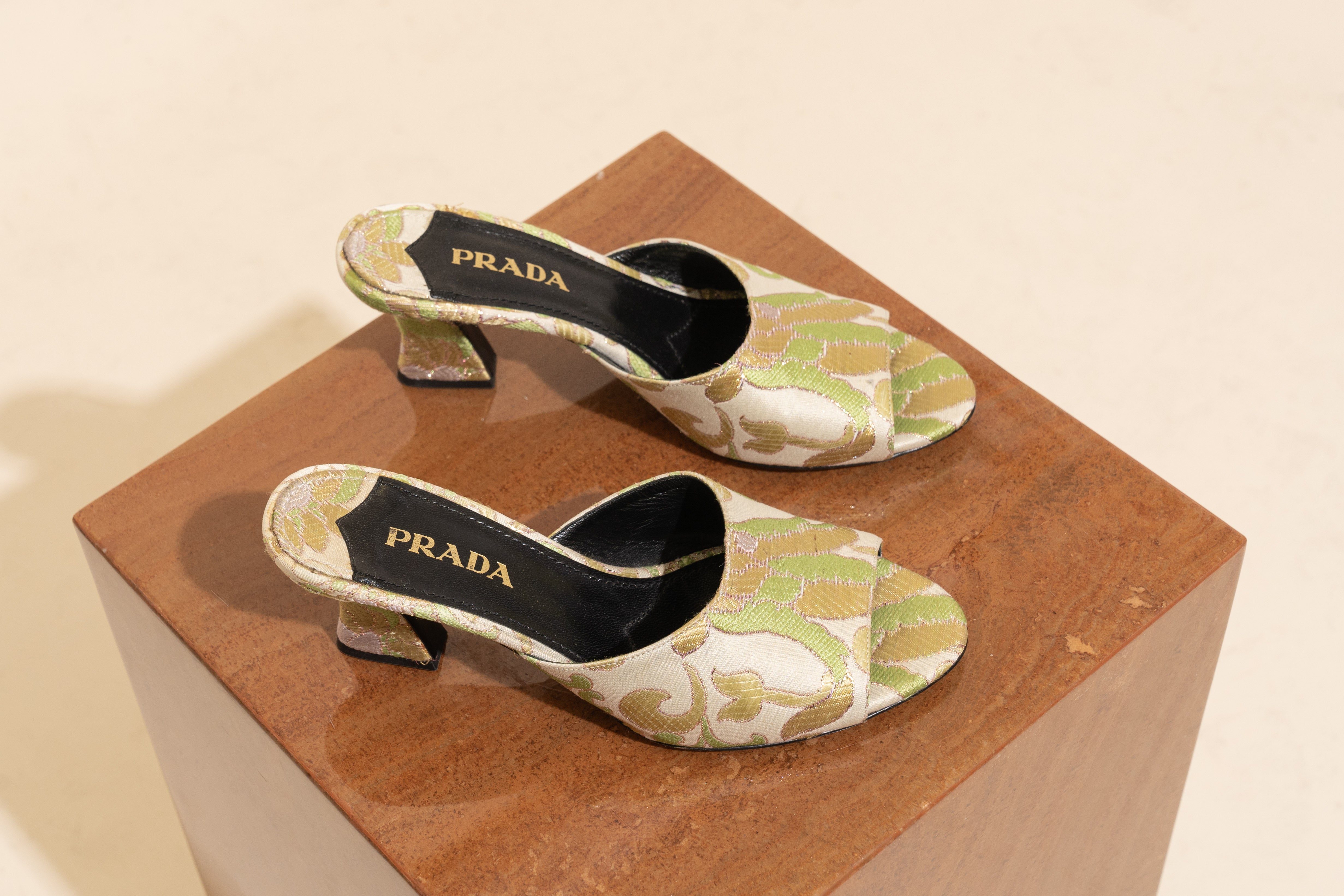 Prada Multicolor Floral Silk Brocade Mule – J A M E S | S M I T H