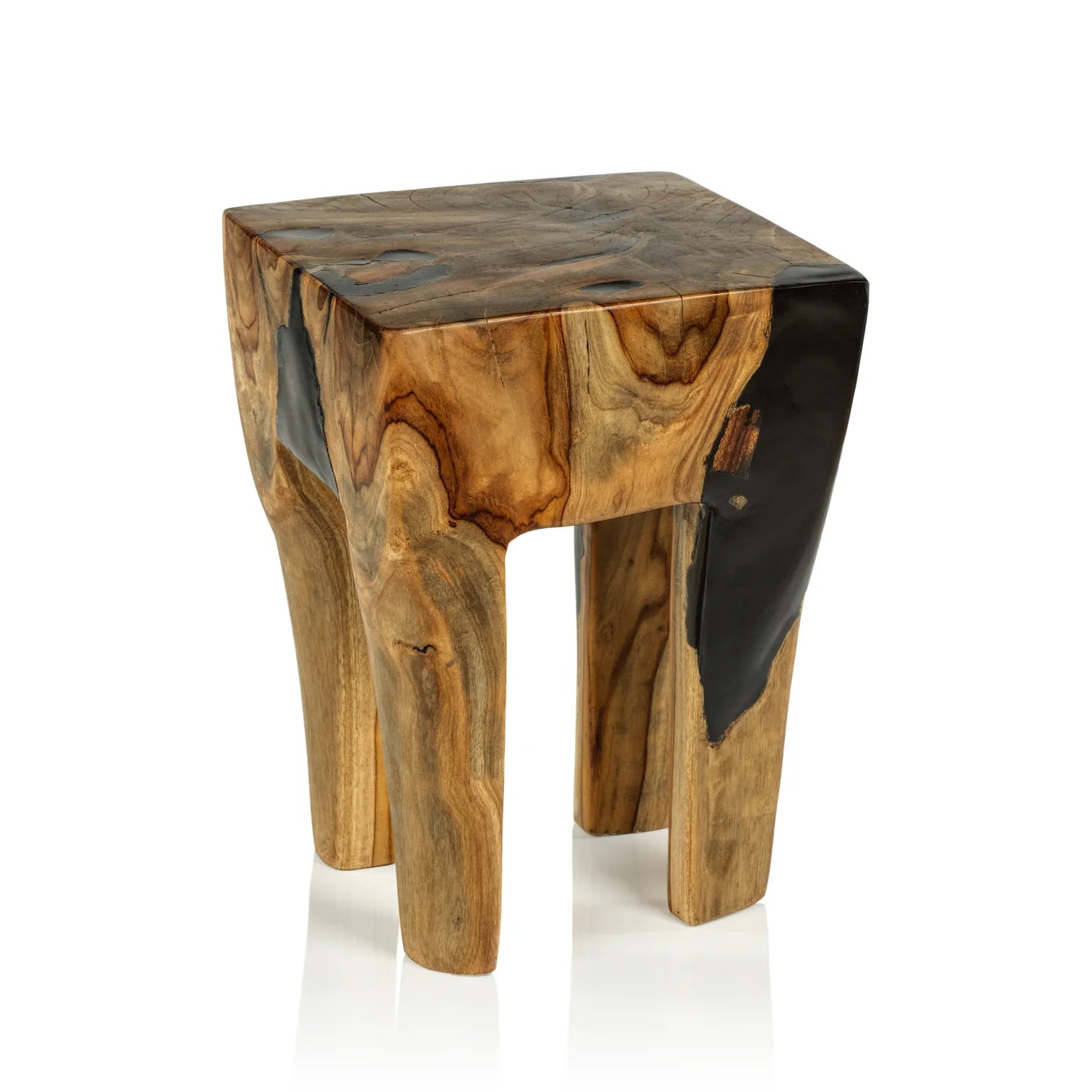 Balu Rucu Wood Square Stool