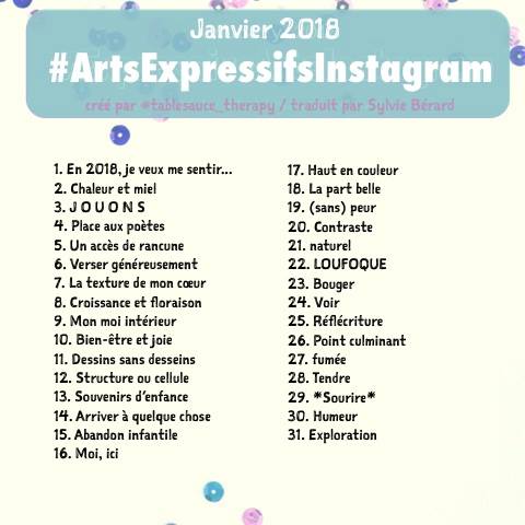 arts expressif instagram janvier 