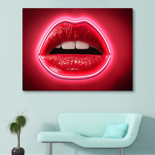 Neon Kisses | Lip Art | Modern Canvas Art – EPIK Canvas