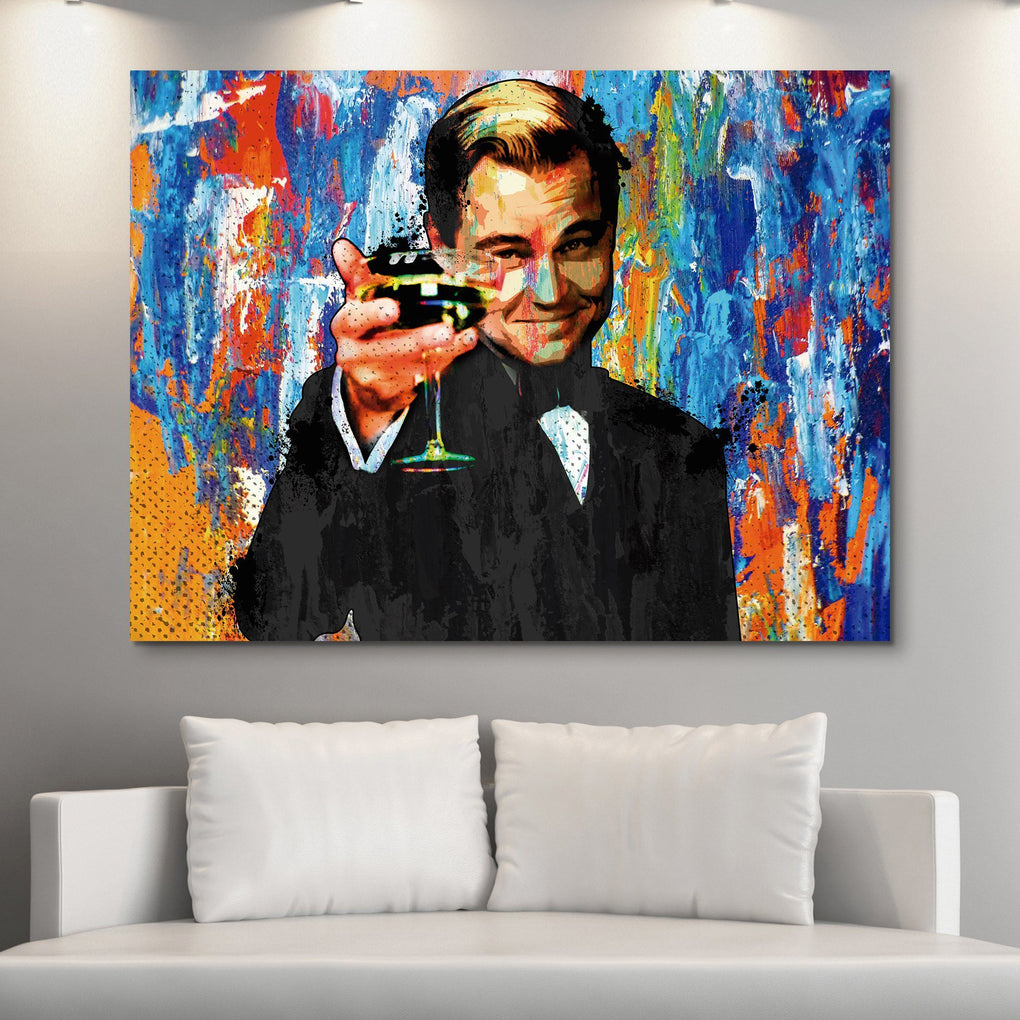 Cheers Leonardo Dicaprio Art Great Gatsby Art Epik Canvas