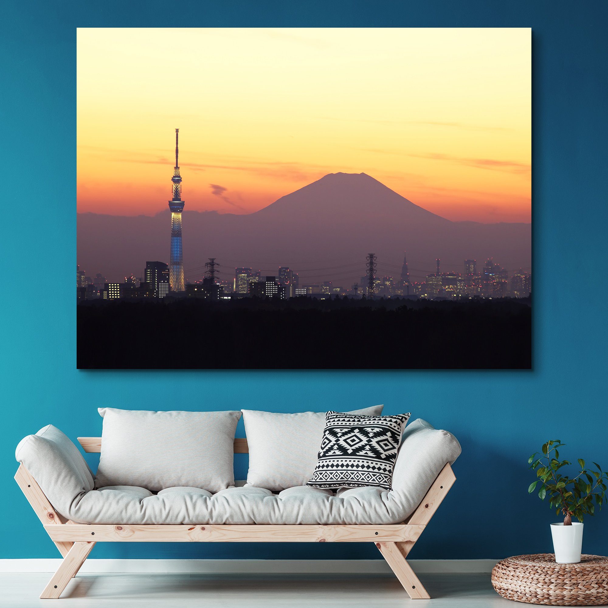 Mt Fuji At Night Epik Canvas