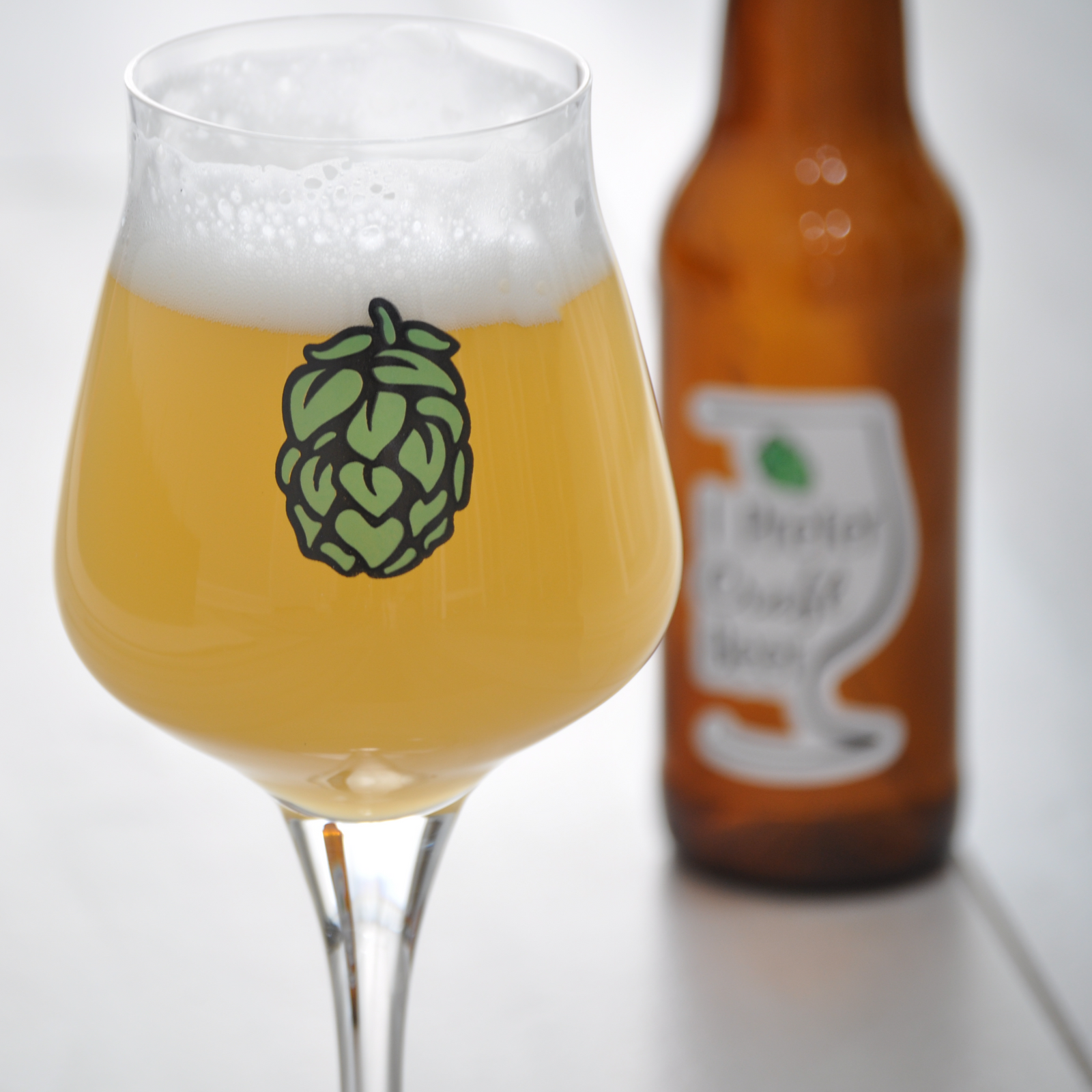 Drink Local Tulip Glass, Nucleated IPA Glassware, V2