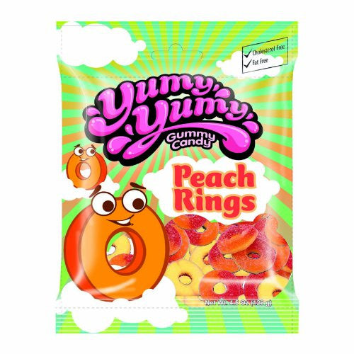 YUMY YUMY Gummy Candy - Peach Rings Gummy Candy