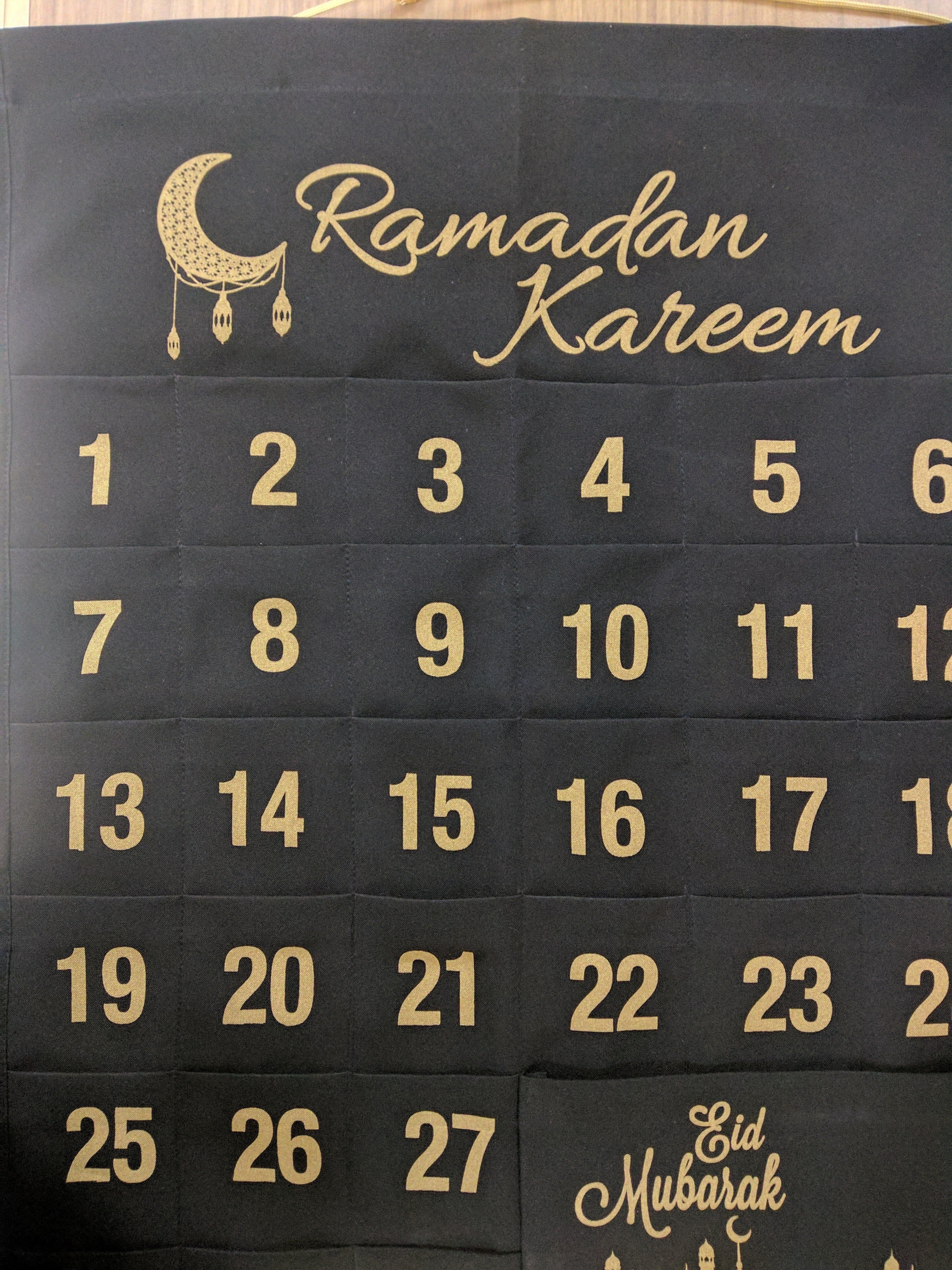 Ramadan Advent Calendar Black