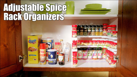2 Layers Adjustable Spice Rack Organizer The Shoppers Genie