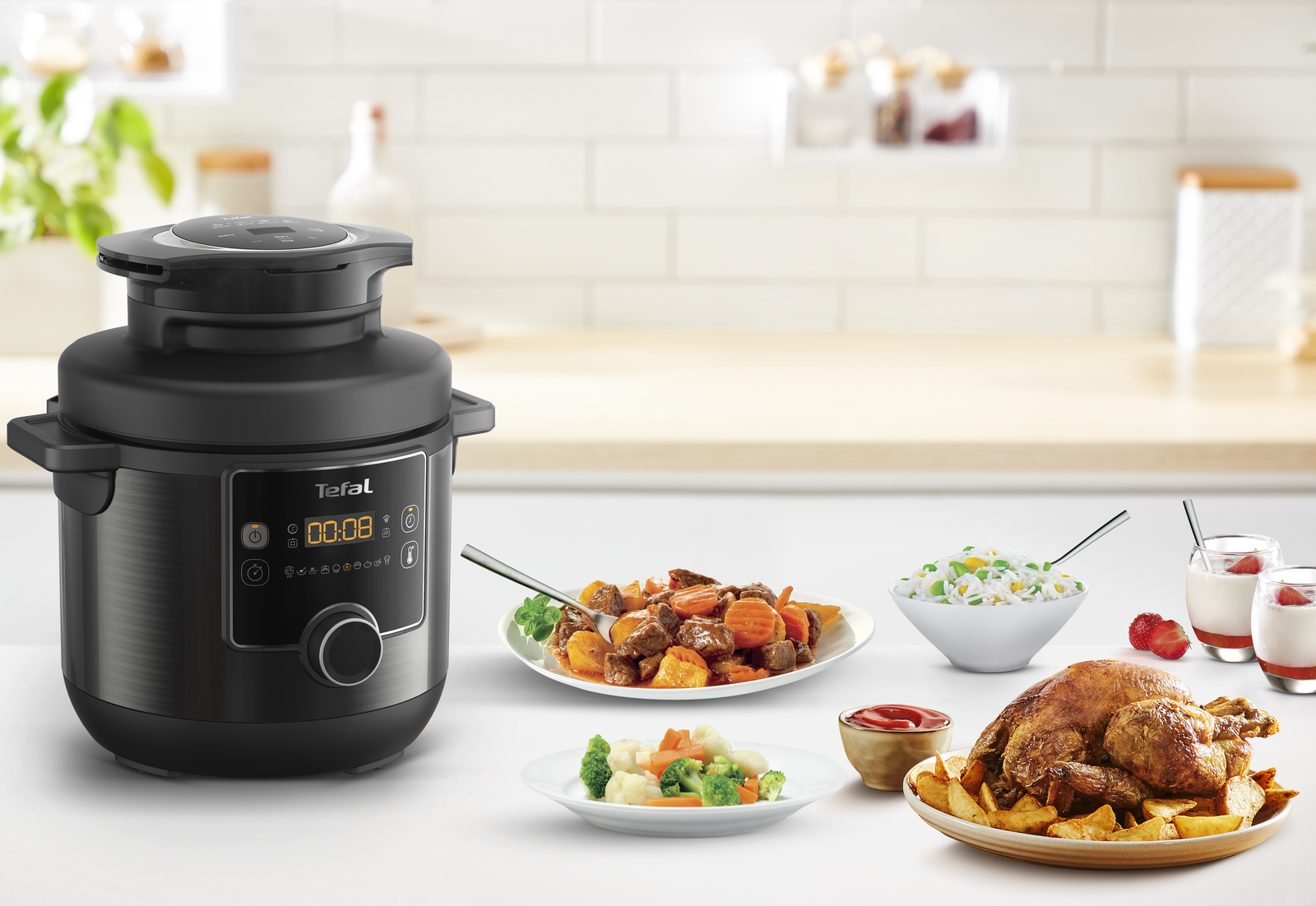 Turbo Cuisine Maxi & Fry Air Fryer and Multicooker CY7788 – Tefal Shop