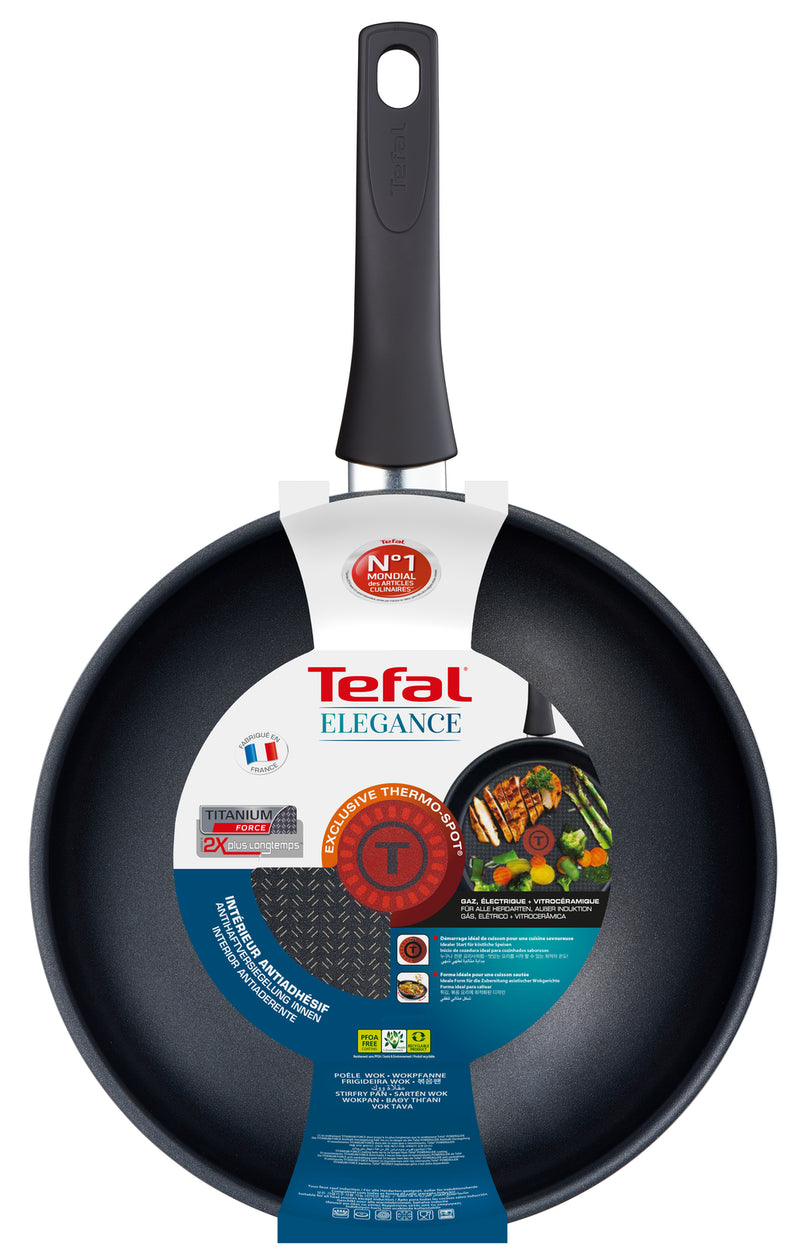 Tefal Elegance Non-Stick Wok Pan 28cm - Tefal Shop