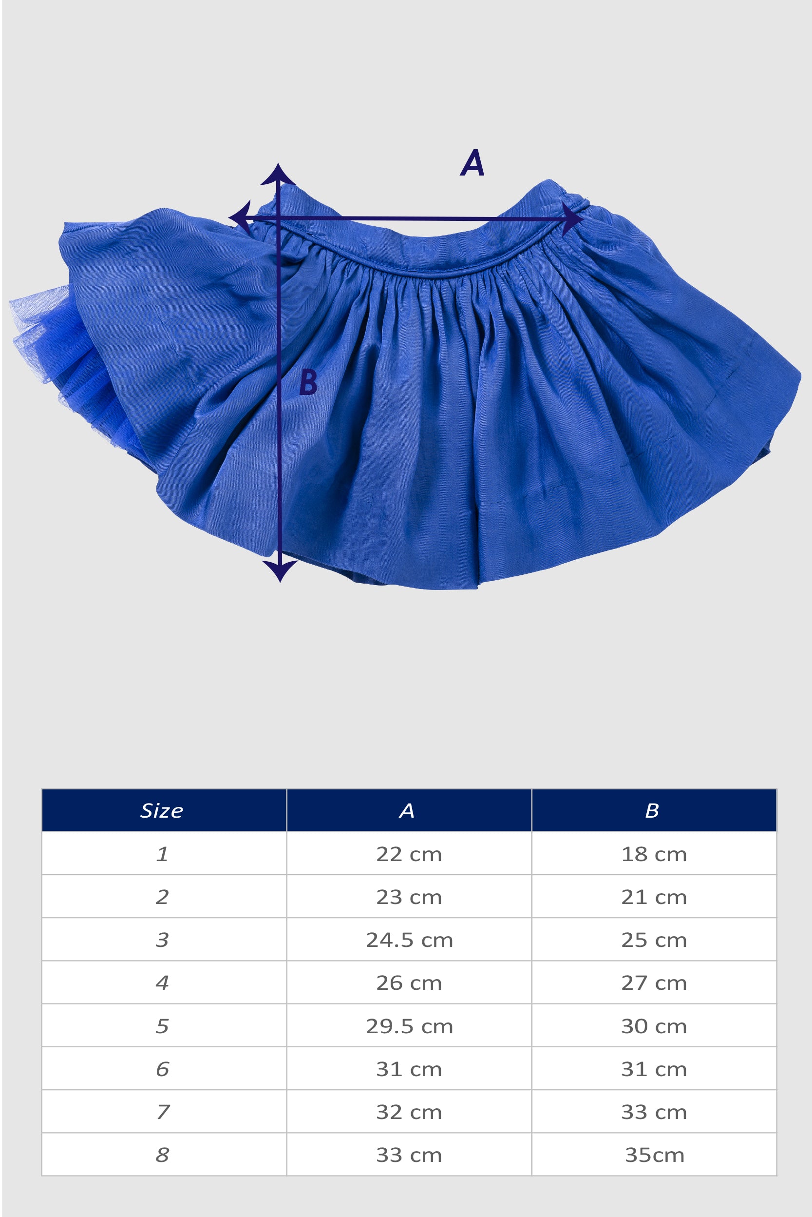 Girls-Skirt-The-House-of-Fox-Pocket-Blue-Size-Guide