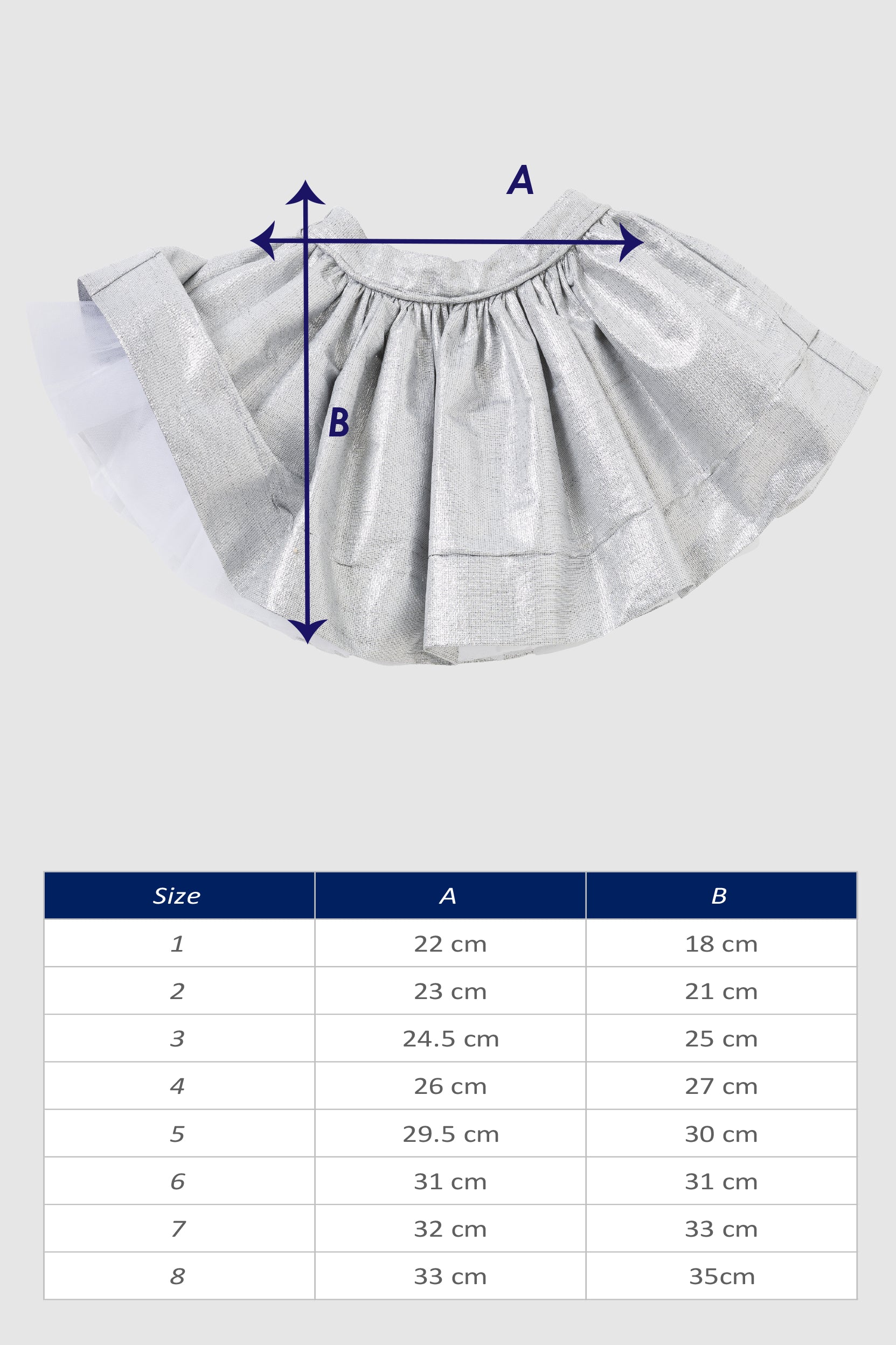 Girls-Skirt-The-House-of-Fox-Pocket-Silver-Size-Guide